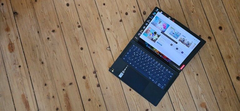 Hier im Bild: Das Lenovo Yoga Slim 7x mit Snapdragon X Elite-Chip. (Foto: Sven Wernicke)