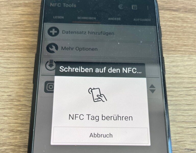 NFC Tag beschreiben