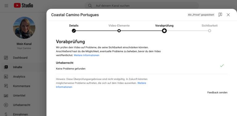 Youtube Vorabpruefung
