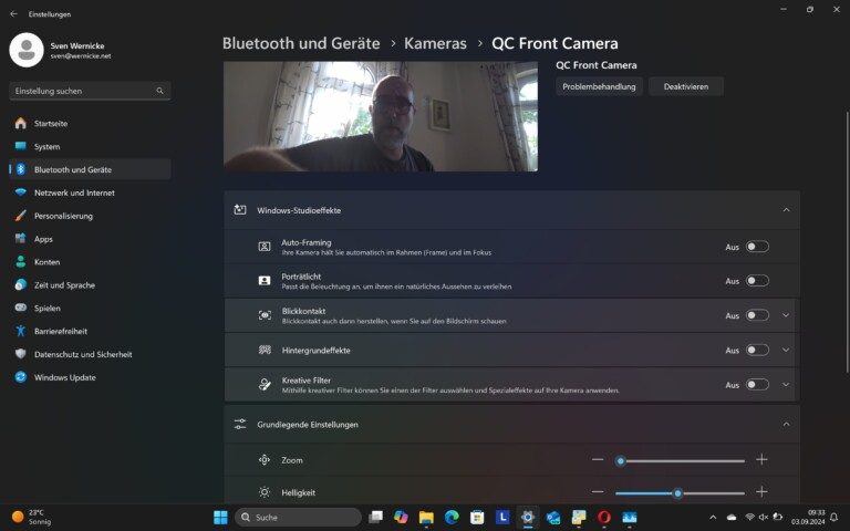 Du kannst dir live anschauen, was die Funktionen bewirken. (Screenshot)