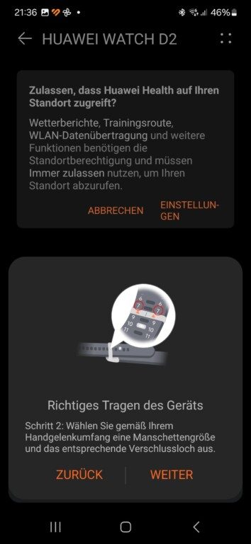 Die Einrichtung erklärt dir die App zusätzlich. (Screenshot)